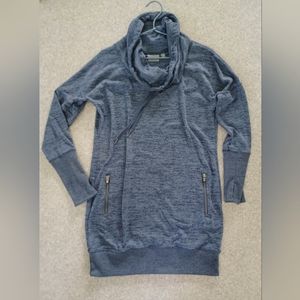 Athleta Blue Cowl Neck Sweatshirt